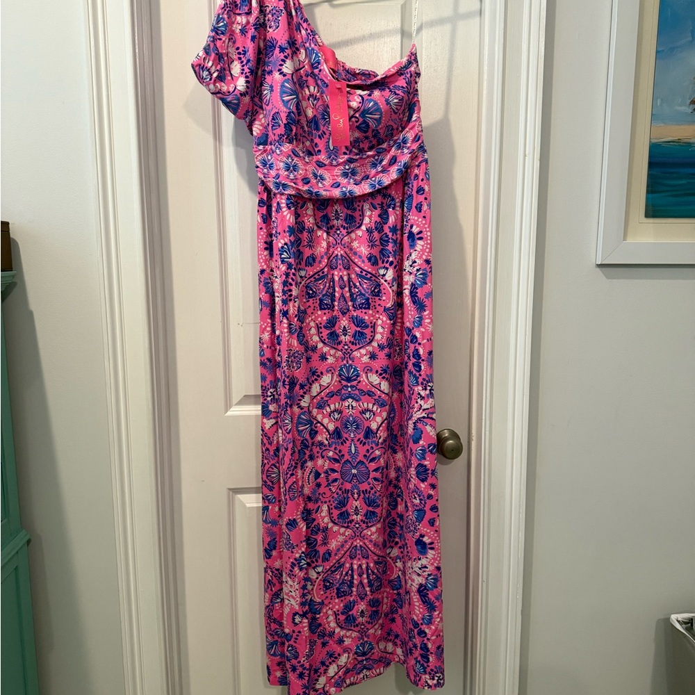 Lilly Pulitzer Vibrant One-Shoulder Dress